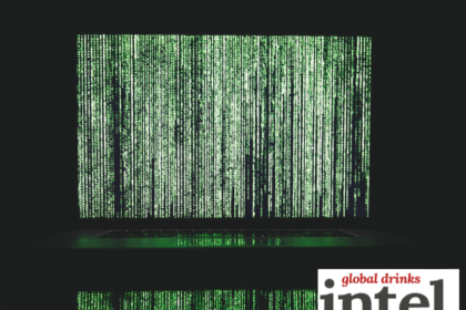 Computer screen with lines of data