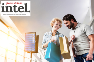 Two shoppers in an airport