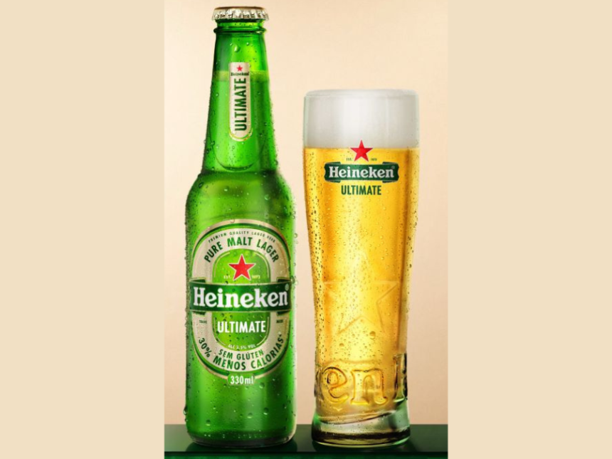 Heineken Ultimate bottle plus branded glass