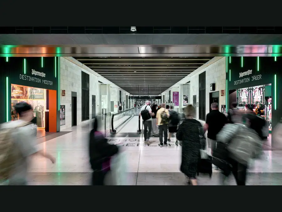 Jagermeister pop-up at Frankfurt Airport Terminal Three