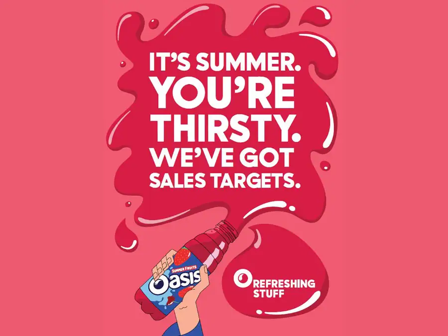 Oasis soft drink marketing material