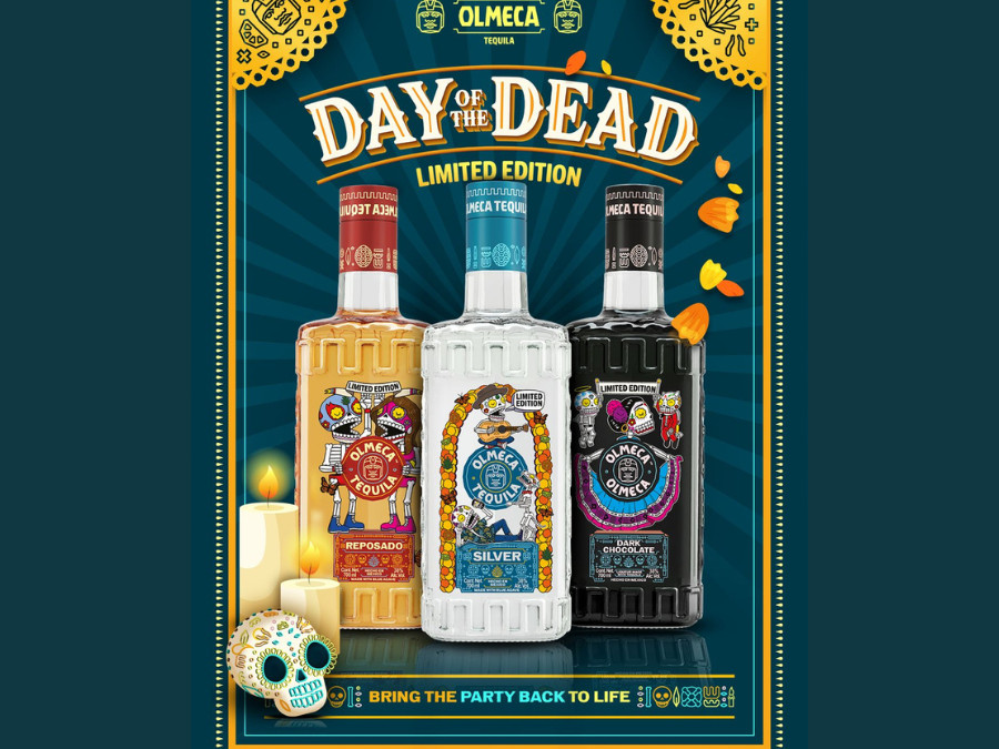 Olmeca Day of the Dead bottles three of