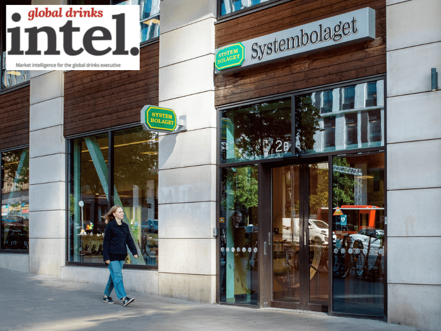 Exterior of Systembolaget store in Sweden