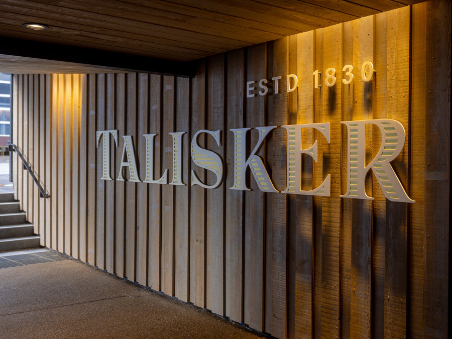 Talisker logo on internal wall