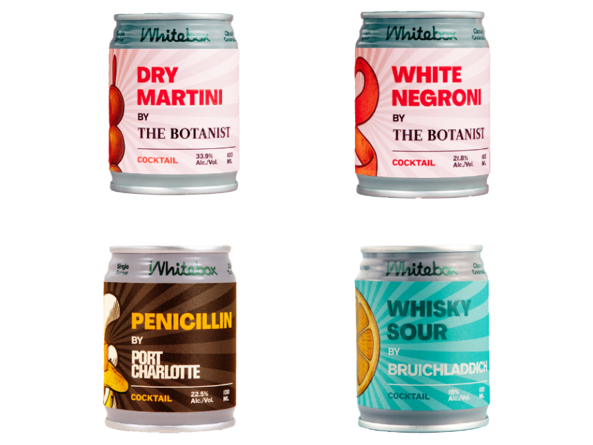 Four RTD cans from Bruichladdich