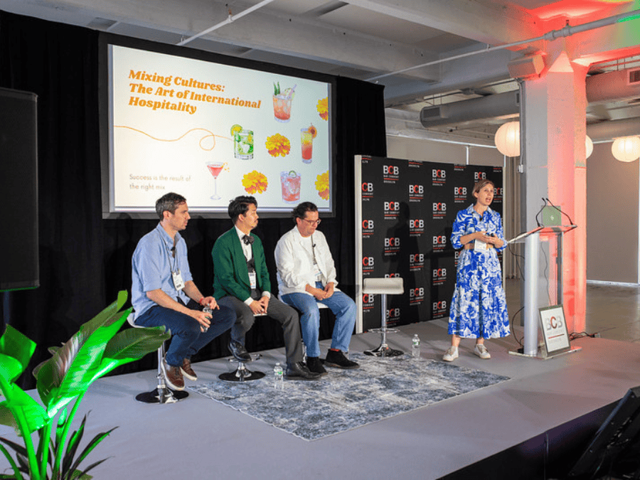 Speakers on stage at a session at BCB Brooklyn