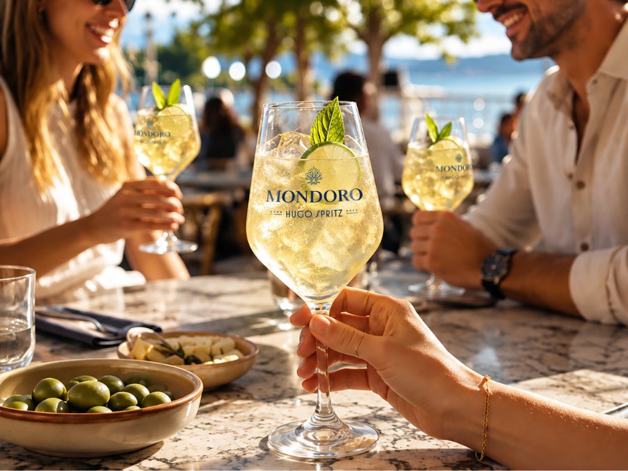 Mondoro-branded glasses