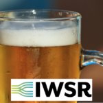 Glass of beer with IWSR logo