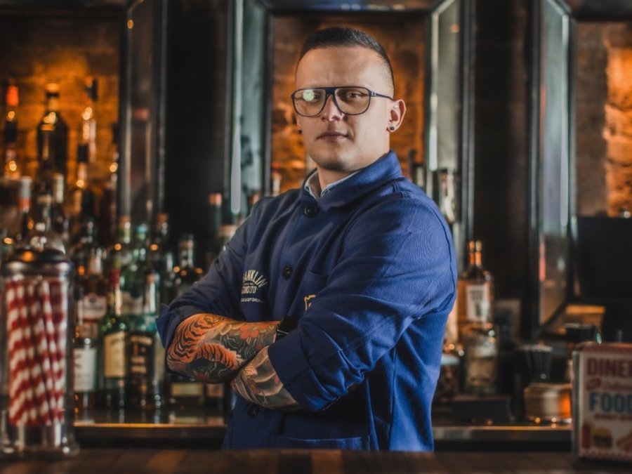 Simone Crepaldi behind the bar at Callooh Callay