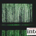 Computer screen with lines of data