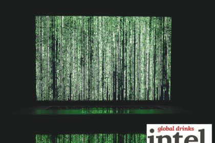 Computer screen with lines of data