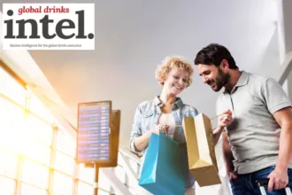 Two shoppers in an airport