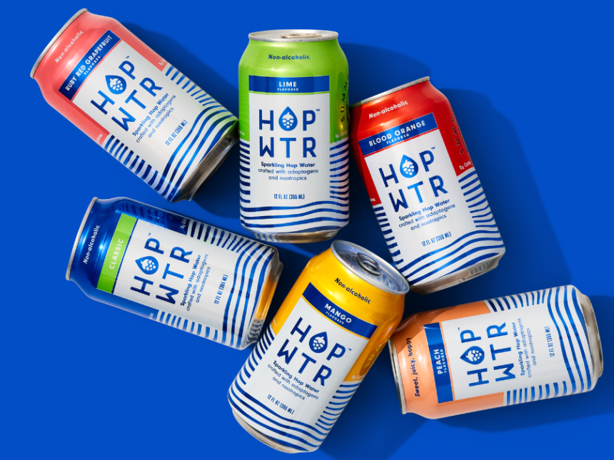 HOPWTR six variants in cans