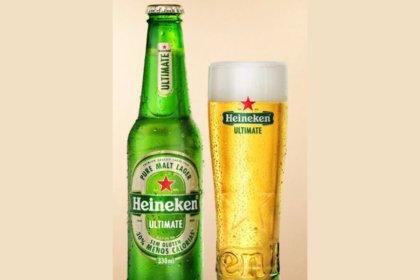 Heineken Ultimate bottle plus branded glass