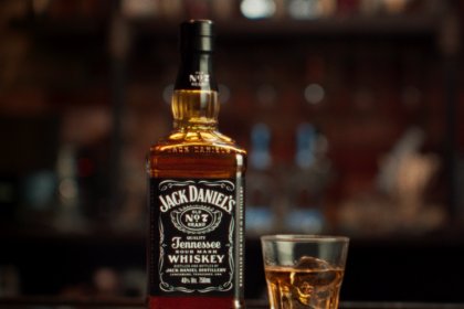 Jack Daniel's bottle on a bar