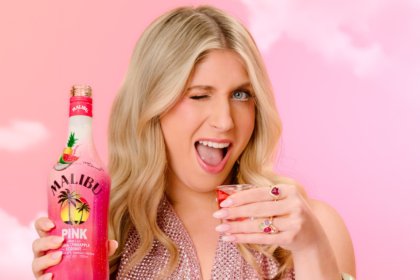 Sabrina Brier with Malibu Pink bottle