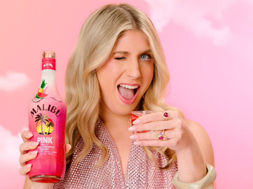 Sabrina Brier with Malibu Pink bottle