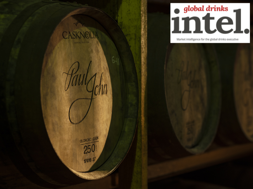 Barrels of Indian whisky at Paul John Distilleries