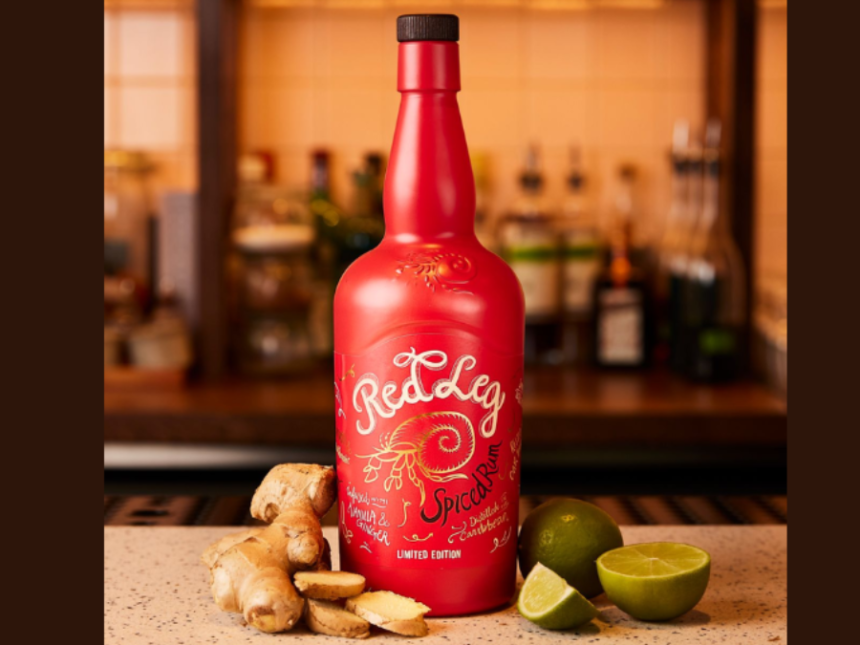 Bottle of Red Leg spiced rum