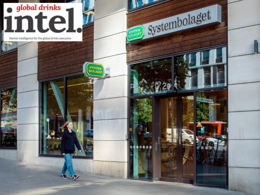 Exterior of Systembolaget store in Sweden