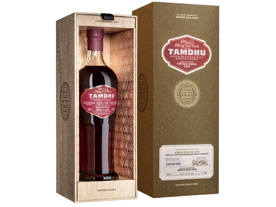 Tamdhu Single Cask #975 bottle and box