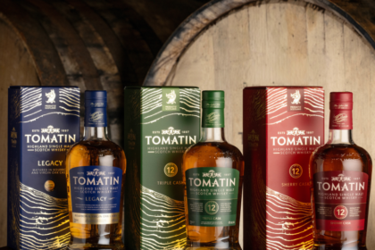 Tomatin single malt, three expressions, featuring updated packaging 160326