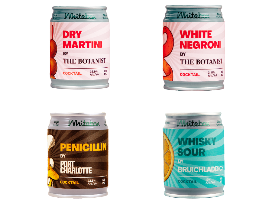 Four RTD cans from Bruichladdich