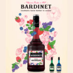 Bottle of Bardinet Grenadine syrup