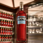 Bottle of Campari on a bar
