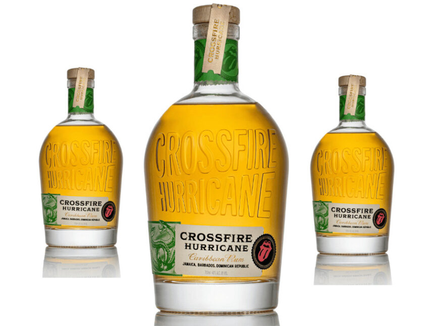 Bottle of Crossfire Hurricane rum