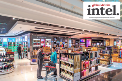 Interior of Global Travel Retail outlet's alcohol section