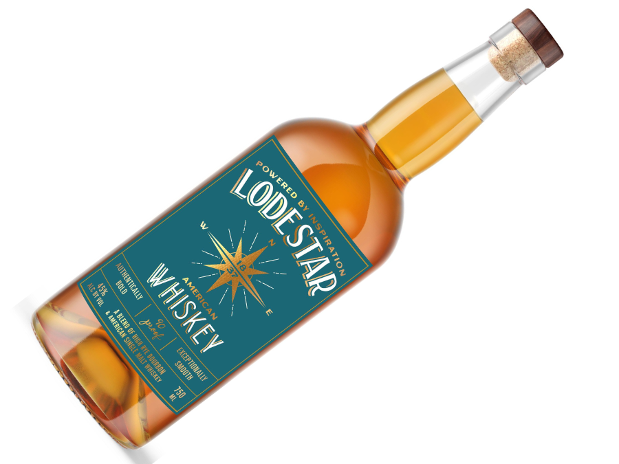 Bottle of Lodestar American whiskey