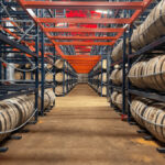 Interior of American whiskey maturation warehouse