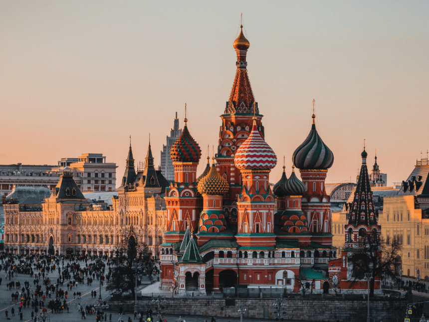 St Basil's cathedral in central Moscow