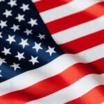 Close-up of flag of the USA