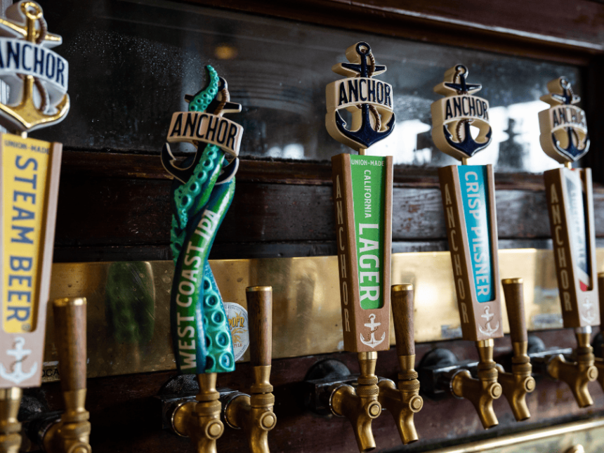 Bar taps for Anchor's beer portfolio