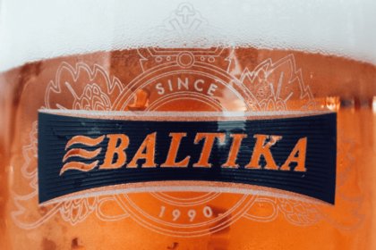 Branded glass of Baltika