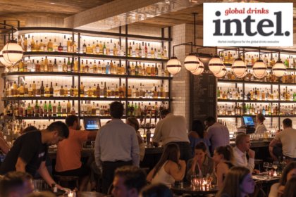 Interior of a busy bar