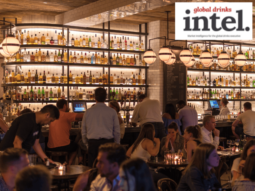 Interior of a busy bar
