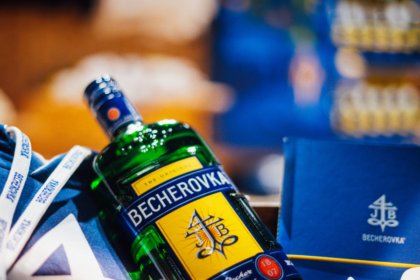 Bottle of Becherovka bitters