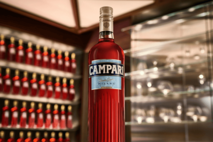 Bottle of Campari on a bar