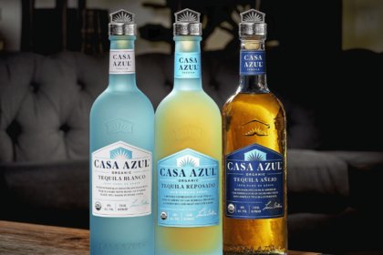 Three expressions of Casa Azul tequila