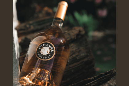 Bottle of Chateau Miraval rose wine