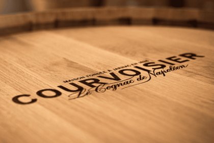 Branded barrel of Courvoisier cognac
