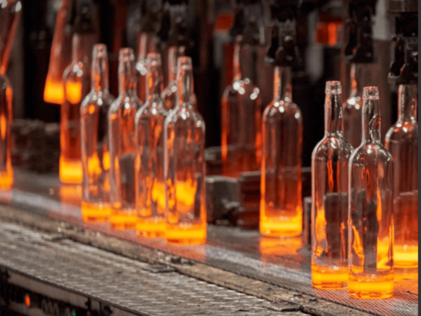 Glass bottle production line at GCA