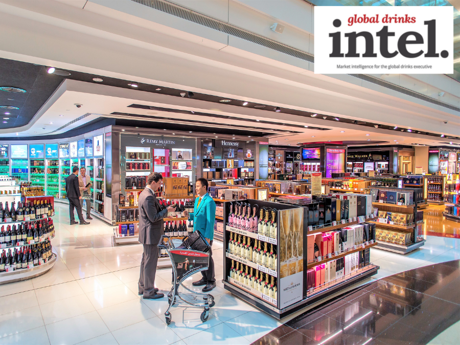 Interior of Global Travel Retail outlet's alcohol section