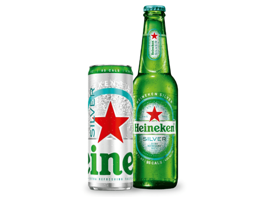 Heineken Silver can and bottle