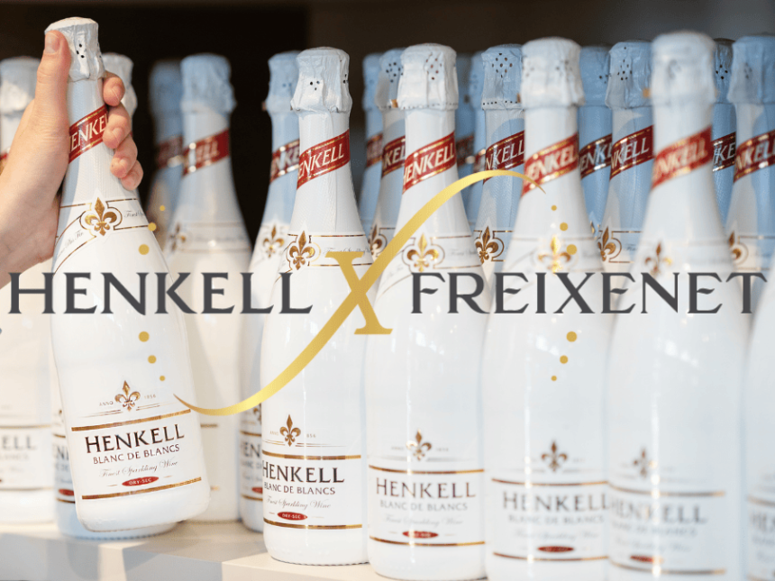 Bottles of Freixenet with Henkell Freixenet logo