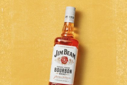 Bottle of Jim Beam American whiskey