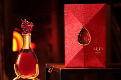Bottle of and box for L'Or de Jean Martell Zodiac Edition 2024